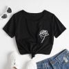 Rose Print Graphic Tee