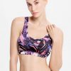 Abstract Print Lattice Sports Bra