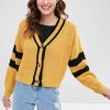 Striped Drop Shoulder Boxy Cardigan