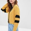 Striped Drop Shoulder Boxy Cardigan