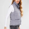 Padded Zipper Corduroy Waistcoat