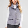 Padded Zipper Corduroy Waistcoat