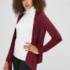 Solid Color Open Asymmetric Cardigan