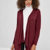 Solid Color Open Asymmetric Cardigan