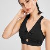 Keyhole Ruched Racerback Sport Bra