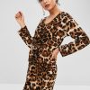 Tied Waist Leopard A Line Dress - Leopard S