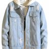 Casual Destroy Wash Ripped Denim Jacket