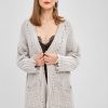 Frayed Hem Plain Chunky Cardigan