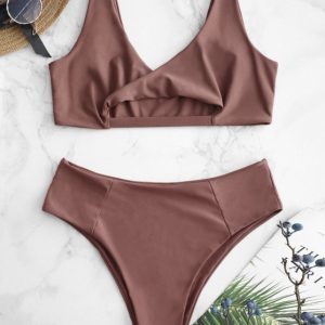 Twisted Cutout Bralette Bikini Set