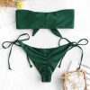 Tie Side Scrunch Butt Bandeau Bikini Set