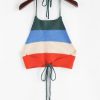 Tied Color Block Knitted Tank Top