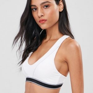 Racerback Color Block Sports Bra