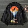 Sunset Landscape Print Beach Kimono Cardigan