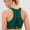 Lace Up Racerback Sports Bra