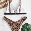 Plunge Leopard Bikini Set