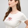 Angel Embroidered Crop Tee