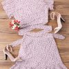 Wrap Top And Skirt Set - Pink L