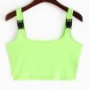 Buckle Straps Neon Crop Tank Top