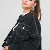 Raw Hem Cropped Denim Jacket