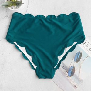 Scalloped High Waisted Bikini Bottom