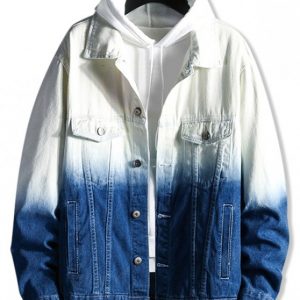 Dip Hem Button Up Denim Jacket