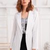 Pinstriped One Button Longline Blazer