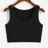 Plain Cropped Tank Top