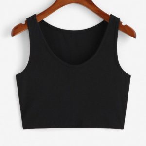 Plain Cropped Tank Top