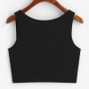 Plain Cropped Tank Top