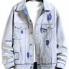 Pocket Design Ripped Denim Jacket