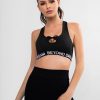 Letter Criss Cross Keyhole Sports Bra