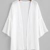 Flare Sleeve Open Front Longline Cover Up