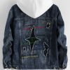 Pocket Design Letter Embroidered Denim Jacket