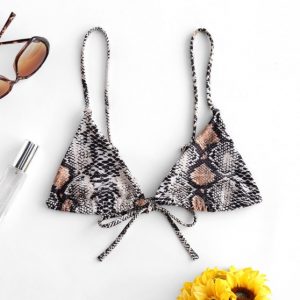 Snakeskin Bralette Cami Bikini Top