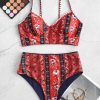 Reversible Boho Whip Stitch Tankini Swimsuit