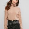 Drop Shoulder Turtleneck Jumper Sweater