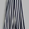 Tie Tulip Leg Striped Capri Pants