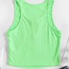 Ribbed Front Zip Slim Tank Top