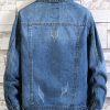 Double Pocket Decorated Button Denim Jacket