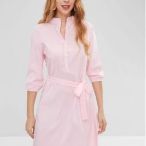 Buttoned Shirt Dress