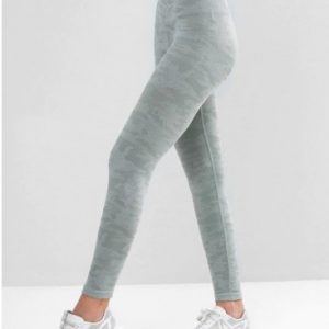 Camouflage High Waist Knitted Leggings - Multi-a