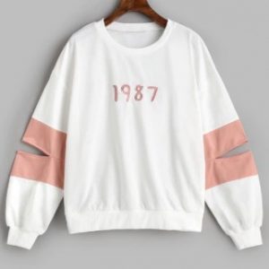 Cutout 1987 Embroidered Sweatshirt