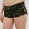 Frayed Hem Camouflage Hot Shorts - Acu Camouflage