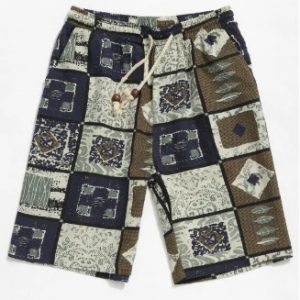 Geometric Painting Print Drawstring Shorts