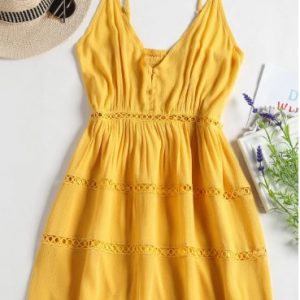 Hollow Out A Line Cami Dress