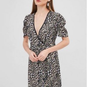 Leopard Mini Wrap Dress