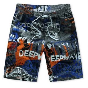 Letters Painting Print Drawstring Board Shorts