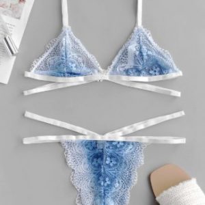 Ombre Lace Strappy Lingerie Set