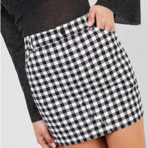 Plaid Mini Skirt - Multi-a