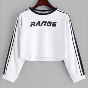 Range Graphic Stripes Panel Cropped Sweatshirt